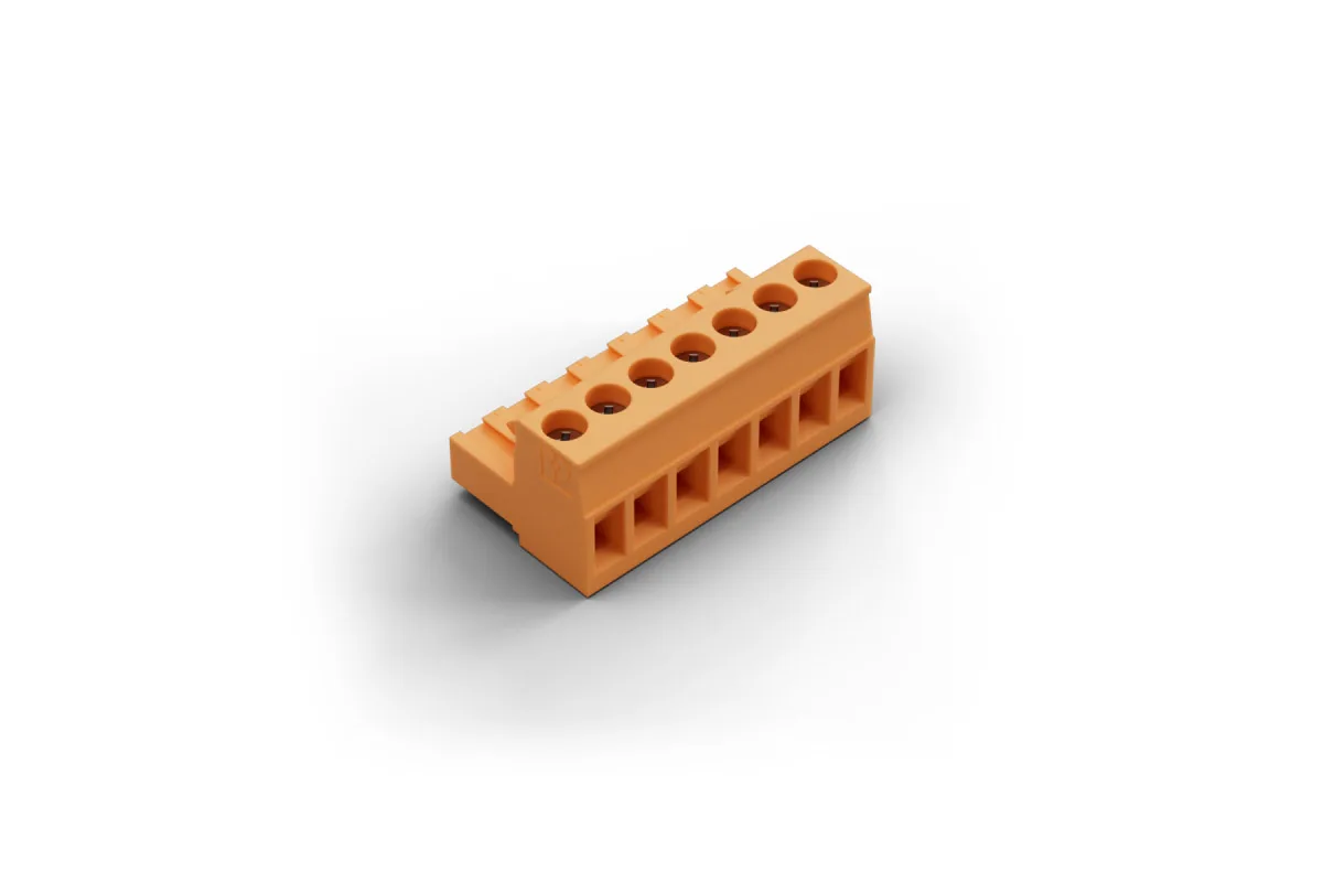 Loxone Schraub-Steckklemme, 7-polig, orange